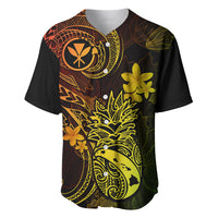 Hawaii Baseball Jersey Pineapple Mix Polynesian Plumeria Reggae Version - Wonder Print Shop