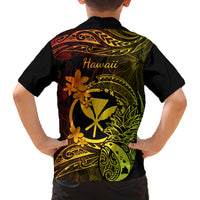 Hawaii Kid Hawaiian Shirt Pineapple Mix Polynesian Plumeria Reggae Version - Wonder Print Shop