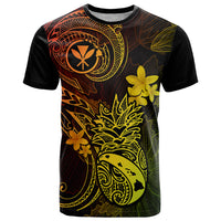 Hawaii T Shirt Pineapple Mix Polynesian Plumeria Reggae Version - Wonder Print Shop