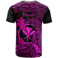 Hawaii T Shirt Pineapple Mix Polynesian Plumeria Pink Version - Wonder Print Shop