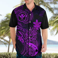 Hawaii Hawaiian Shirt Pineapple Mix Polynesian Plumeria Purple Version - Wonder Print Shop