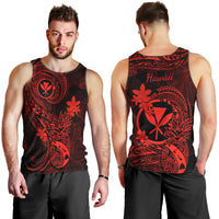 hawaii-men-tank-top-pineapple-mix-polynesian-plumeria-red-version