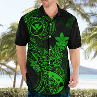 Hawaii Hawaiian Shirt Pineapple Mix Polynesian Plumeria Green Version - Wonder Print Shop