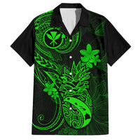 Hawaii Kid Hawaiian Shirt Pineapple Mix Polynesian Plumeria Green Version - Wonder Print Shop