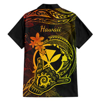 Hawaii Kid Hawaiian Shirt Shaka Tattoo Mix Polynesian Plumeria Reggae Version - Wonder Print Shop