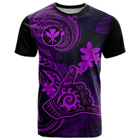 Hawaii T Shirt Shaka Tattoo Mix Polynesian Plumeria Purple Version - Wonder Print Shop