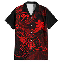 Hawaii Kid Hawaiian Shirt Shaka Tattoo Mix Polynesian Plumeria Red Version - Wonder Print Shop