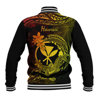 Hawaii Baseball Jacket Hammerhead Shark Tattoo Mix Polynesian Plumeria Reggae Version - Wonder Print Shop