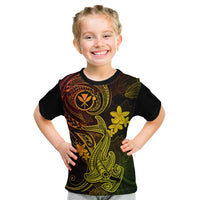 Hawaii Kid T Shirt Hammerhead Shark Tattoo Mix Polynesian Plumeria Reggae Version - Wonder Print Shop