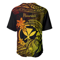 Hawaii Baseball Jersey Turtle Mix Polynesian Plumeria Reggae Version - Wonder Print Shop