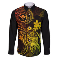 Hawaii Family Matching Long Sleeve Bodycon Dress and Hawaiian Shirt Turtle Mix Polynesian Plumeria Reggae Version - Wonder Print Shop