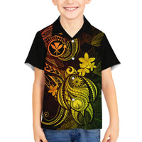 Hawaii Family Matching Puletasi Dress and Hawaiian Shirt Turtle Mix Polynesian Plumeria Reggae Version - Wonder Print Shop