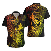 Hawaii Hawaiian Shirt Turtle Mix Polynesian Plumeria Reggae Version - Wonder Print Shop