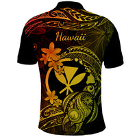 Hawaii Polo Shirt Turtle Mix Polynesian Plumeria Reggae Version - Wonder Print Shop