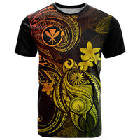 Hawaii T Shirt Turtle Mix Polynesian Plumeria Reggae Version - Wonder Print Shop