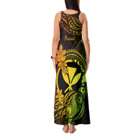 Hawaii Tank Maxi Dress Turtle Mix Polynesian Plumeria Reggae Version - Wonder Print Shop