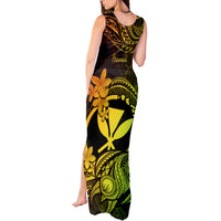Hawaii Tank Maxi Dress Turtle Mix Polynesian Plumeria Reggae Version - Wonder Print Shop