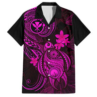 Hawaii Kid Hawaiian Shirt Turtle Mix Polynesian Plumeria Pink Version - Wonder Print Shop