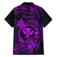 Hawaii Family Matching Summer Maxi Dress and Hawaiian Shirt Turtle Mix Polynesian Plumeria Purple Version - Wonder Print Shop