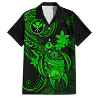 Hawaii Kid Hawaiian Shirt Turtle Mix Polynesian Plumeria Green Version - Wonder Print Shop