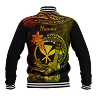 Hawaii Baseball Jacket Ukulele Mix Polynesian Plumeria Reggae Version - Wonder Print Shop