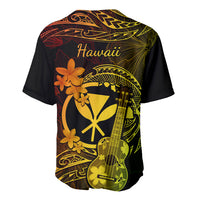Hawaii Baseball Jersey Ukulele Mix Polynesian Plumeria Reggae Version - Wonder Print Shop
