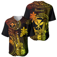 Hawaii Baseball Jersey Ukulele Mix Polynesian Plumeria Reggae Version - Wonder Print Shop