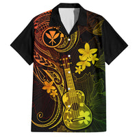 Hawaii Family Matching Mermaid Dress and Hawaiian Shirt Ukulele Mix Polynesian Plumeria Reggae Version - Wonder Print Shop