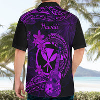 Hawaii Hawaiian Shirt Ukulele Mix Polynesian Plumeria Purple Version - Wonder Print Shop