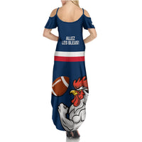 France Rugby Summer Maxi Dress World Cup Allez Les Bleus 2023 Mascot - Wonder Print Shop