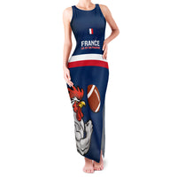 Custom France Rugby Family Matching Tank Maxi Dress and Hawaiian Shirt World Cup Allez Les Bleus 2023 Mascot - Wonder Print Shop