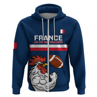 Custom France Rugby Hoodie World Cup Allez Les Bleus 2023 Mascot - Wonder Print Shop