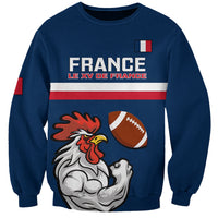 Custom France Rugby Sweatshirt World Cup Allez Les Bleus 2023 Mascot - Wonder Print Shop