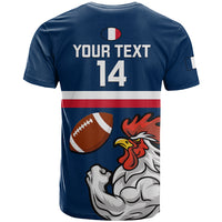 Custom France Rugby T Shirt World Cup Allez Les Bleus 2023 Mascot - Wonder Print Shop