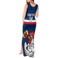 Custom France Rugby Tank Maxi Dress World Cup Allez Les Bleus 2023 Mascot - Wonder Print Shop