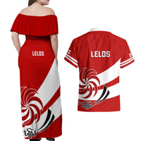 Georgia Rugby Couples Matching Off Shoulder Maxi Dress and Hawaiian Shirt 2023 Go Lelos Curves Style - Wonder Print Shop