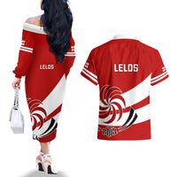 Georgia Rugby Couples Matching Off The Shoulder Long Sleeve Dress and Hawaiian Shirt 2023 Go Lelos Curves Style - Wonder Print Shop