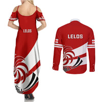 Georgia Rugby Couples Matching Summer Maxi Dress and Long Sleeve Button Shirts 2023 Go Lelos Curves Style - Wonder Print Shop