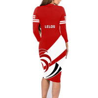 Georgia Rugby Family Matching Long Sleeve Bodycon Dress and Hawaiian Shirt 2023 Go Lelos Curves Style - Wonder Print Shop