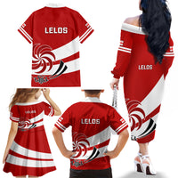 Georgia Rugby Family Matching Off Shoulder Long Sleeve Dress and Hawaiian Shirt 2023 Go Lelos Curves Style - Wonder Print Shop