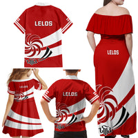 Georgia Rugby Family Matching Off Shoulder Maxi Dress and Hawaiian Shirt 2023 Go Lelos Curves Style - Wonder Print Shop