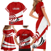 Georgia Rugby Family Matching Short Sleeve Bodycon Dress and Hawaiian Shirt 2023 Go Lelos Curves Style - Wonder Print Shop