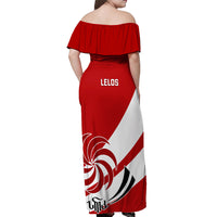 Georgia Rugby Off Shoulder Maxi Dress 2023 Go Lelos Curves Style - Wonder Print Shop