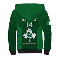 Custom Ireland Rugby Sherpa Hoodie 2023 Go Shamrock World Cup Irish Celtic Pattern - Wonder Print Shop