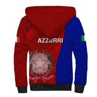 Italy Rugby Sherpa Hoodie 2023 The Blues Grunge Style - Wonder Print Shop