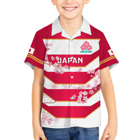 Japan Rugby Family Matching Puletasi Dress and Hawaiian Shirt 2023 Go Cherry Blossoms World Cup - Wonder Print Shop
