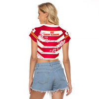 Japan Rugby Raglan Cropped T Shirt 2023 Go Cherry Blossoms World Cup - Wonder Print Shop