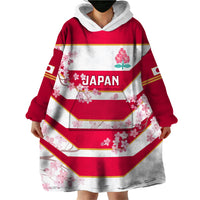 Japan Rugby Wearable Blanket Hoodie 2023 Go Cherry Blossoms World Cup - Wonder Print Shop