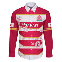 Custom Japan Rugby Family Matching Long Sleeve Bodycon Dress and Hawaiian Shirt 2023 Go Cherry Blossoms World Cup - Wonder Print Shop