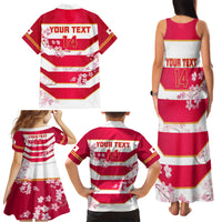 Custom Japan Rugby Family Matching Tank Maxi Dress and Hawaiian Shirt 2023 Go Cherry Blossoms World Cup - Wonder Print Shop